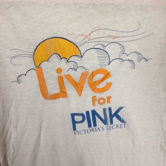 Pink Victoria’s Secret distressed‎ top - Picture 2 of 9